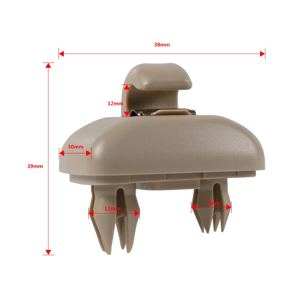 runmade Innen-Sonnenblende-Haken-Clip-Halterung, Ersatz für Audi A1 A3 A4 A5 Q3 Q5 8E0 857 562 – Detail 2