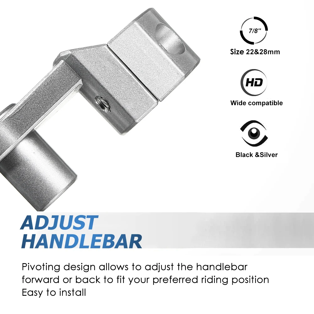 Baratos KEMiMOTO manillar de motocicleta elevador 22mm 28mm barras abrazadera elevador 2 pulgadas pivotante para Kawasaki para BMW para Yamaha abrazaderas de montaje