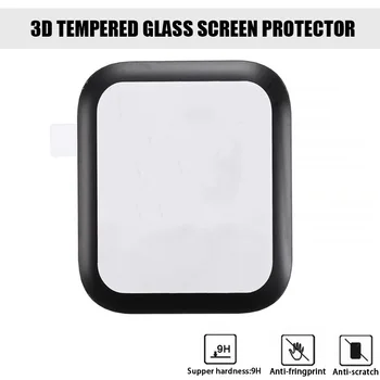 

3D Curved Edge Tempered Glass Film Screen Protector Cover Case For Apple Watch Series 5 Full Tempered Film Smart Accessories