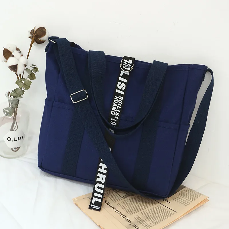 New Style Origional Handmade Versatile Cloth Bag Literature And Art Simple Shoulder Bag Casual Canvas Bag Korean-style Sing