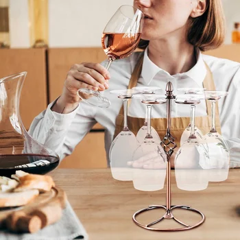 

Wine Glass Iron Rack Cup Rack Storage Rack Goblet Rack Household Kitchen Bar Counter Supplies Household Goods