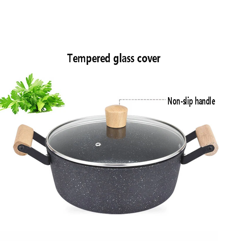 Non-stick Pot Soup Pot Noodle Pot Hot Pot Home Multi-purpose Pot Cooker Soup Soup Cooker Gas Universal Explosion Cookware Wok