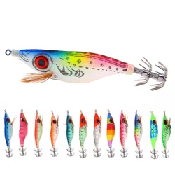 Sell 1 Pcs of Hard Bait Luminous Squid Clamp At A Loss Sea Fishing Bait 9.2g 10cm Octopus Shrimp Cuttlefish Squid Hook Drill