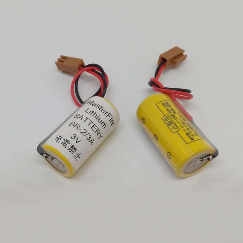 MasterFire 3 шт./лот аккумулятор для Panasonic BR-2/3A 3V 1200mAh PLC литий-ионные батареи с двумя пробки для FANUC