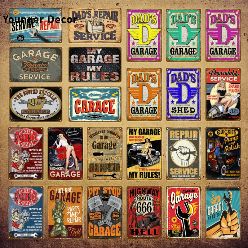 Metal Tin Sign us 66 motel Decor Bar Pub Home Vintage Retro Poster Cafe ART