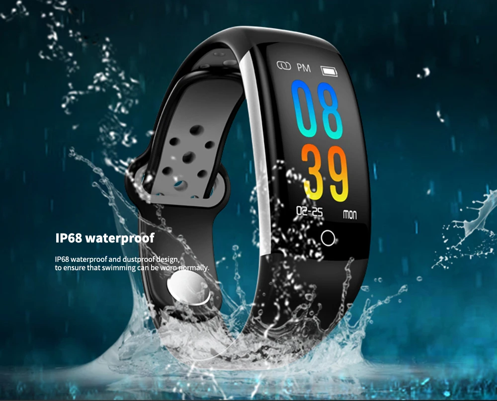 Imosi Q6 смарт-браслет IP68 Водонепроницаемый фитнес-трекер кровяное давление кислородный монитор сердечного ритма Смарт-часы