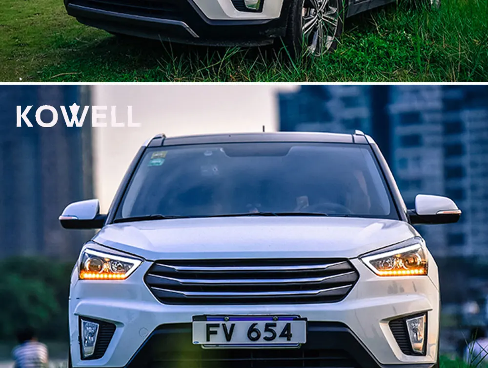 Автомобильный Стайлинг для hyundai IX25 головной светильник s- Creta светодиодный головной светильник DRL Дневной ходовой светильник Bi-Xenon HID аксессуары