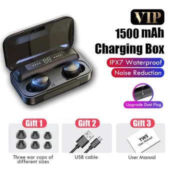 

kpay TWS Bluetooth 5.0 Earphones Charging Box Wireless Headphone 9D Stereo Sports Earbuds Headsets With Microphone