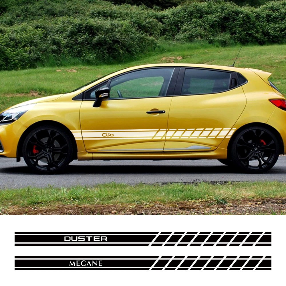 2 шт. наклейки на дверь автомобиля для Renault Megane Scenic Dacia Duster Sandero Logan Clio Laguna Captur Fluence