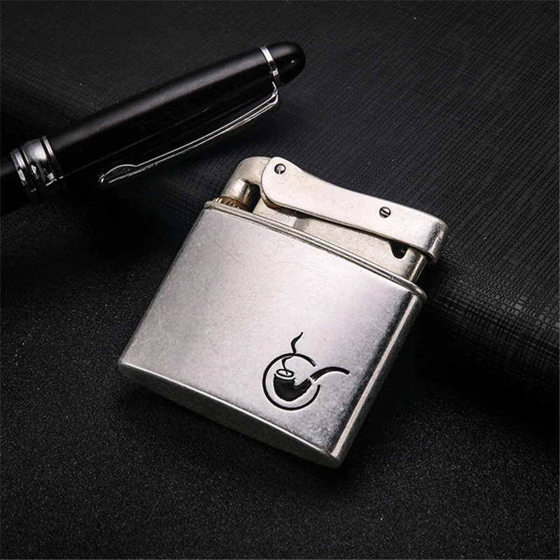 Honest Copper Cigarette Lighter Gasoline Vintage Kerosene For oil Lighter Grinding Wheels Fire Lighter Retro Windproof Lighter - Цвет: F