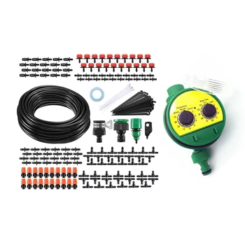 

1x Micro-Flow Drip Watering Irrigation Adjustable(15M Pro) & 1x English Electronic ligence Garden Irrigation System