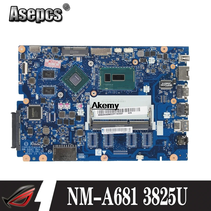 

Free Shipping for Lenovo 100-15IBD 100 15IBD CG410/CG510 NM-A681 Notebook Motherboard 3825U GT920 1GB