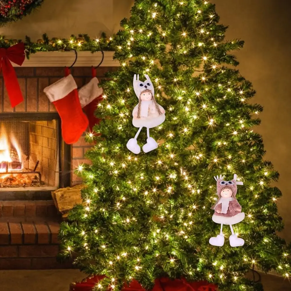 Милый ангел, плюшевая кукла для девочек, рождественская подвеска, детский Рождественский подарок, игрушка, Рождественская елка, украшения, окно, дисплей, рождественские вечерние украшения