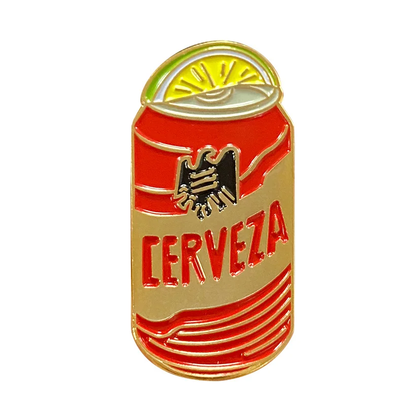 Fun Quirky & Retro Cerveza Beer Badge Perfect way to add some flair to your jackets, bags and hats!