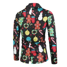 3D Рождественские блейзеры, мужские куртки с цветочным принтом, новинка, мужские Модные вечерние пиджаки, повседневные приталенные блейзеры на пуговицах