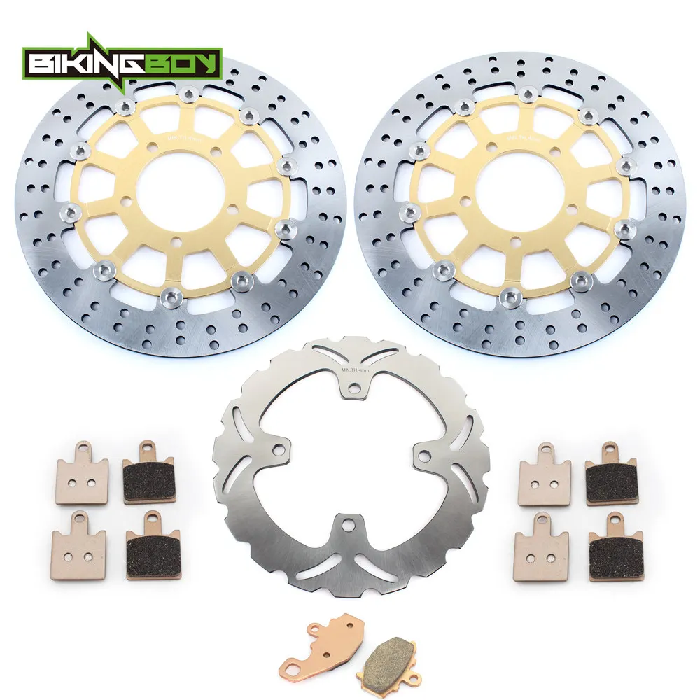 BIKINGBOY для Kawasaki Z 1000 2007 2008 Z1000 ABS 07 Передние Задние тормозные диски Диски роторы+ 5 комплектов колодок полный комплект 300 мм+ 250 мм