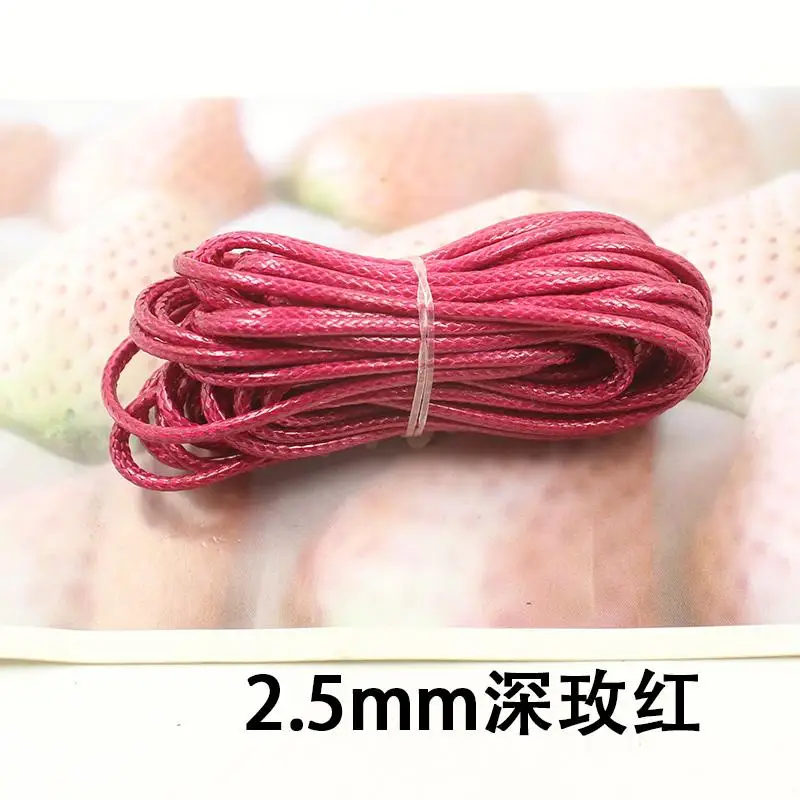 1M X DIY polyester wax rope necklace wax rope bracelet wax cord 2.5MM DIY Jewelry Accessories Accessories - Цвет: Deep Rose