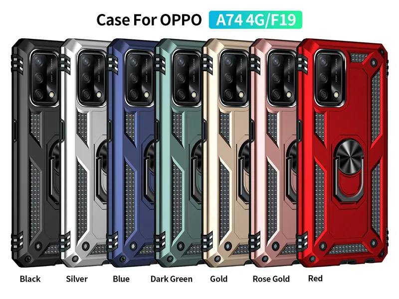 pouch phone Shockproof Case for OPPO A 74 4G 2021 Magnet Car Holder Bumper Back Funda for OPPO A54 A74 5G Case OPPO A94 A 53 15 54 S Cover flip phone cover