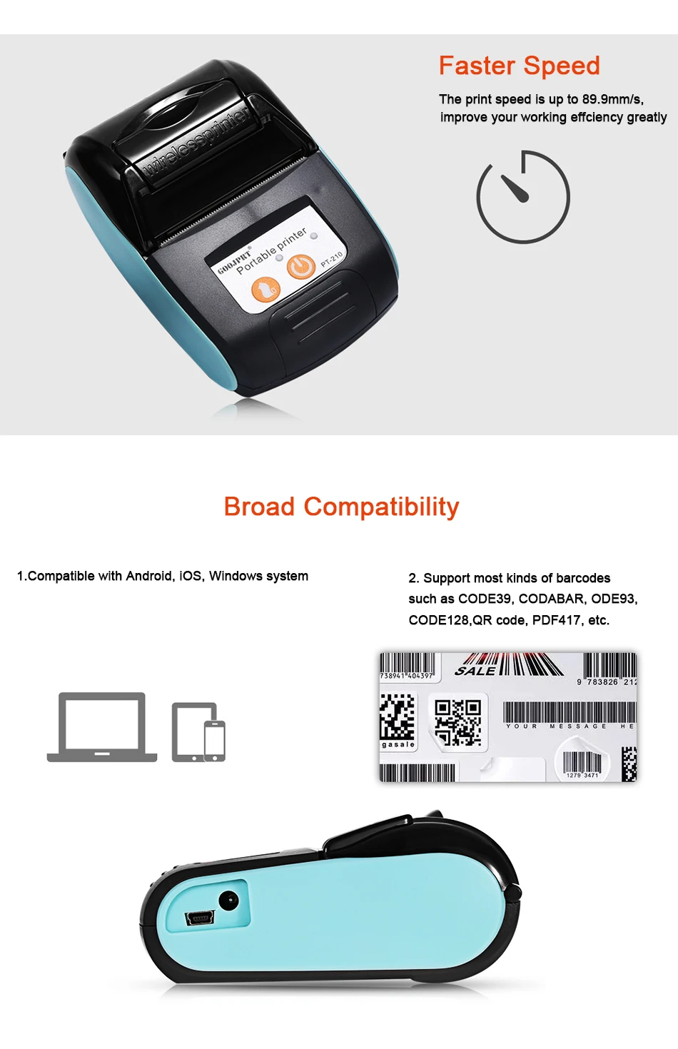 2 mobile thermal printer