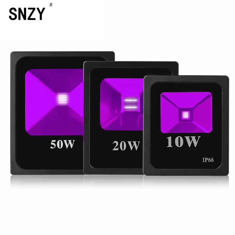 

SNZY Led Flood Light Ultraviolet Floodlight 10W 20W 30W 50W UV glue curing lamp 110V 220V Waterproof IP66 395nm UVA Fluorescent