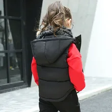 Хлопковый жилет для девочек стильный утепленный жилет в Корейском стиле на осень и зиму для детей 4 лет зимнее теплое пальто для девочек 6 лет