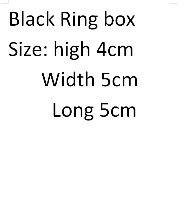 

Wholesale 10pcs Black RING Box Suitable for Charm Box Size 5cm*5cm*4cm