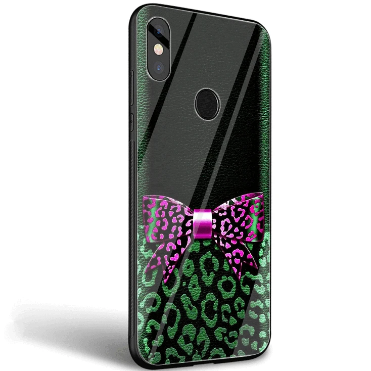 Стеклянный Чехол для мобильного телефона Xiaomi Note 5 6 7 Pro F1 A1 A2 4X5X6X9, чехол из ТПУ с бантом