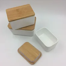 1 шт. квадратная фарфоровая тарелка для масла герметичная простая Хранитель масла с крышкой Кухонный Контейнер для хранения лад