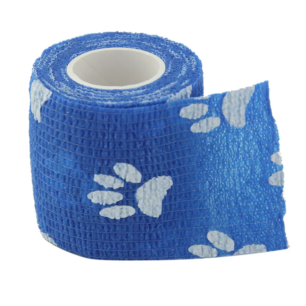 12 Rolls Cat Dog Pet Adhesive Bandage Tape First Aid Pet Care Wrap Non-woven for Home Office Gym Outdoor Sports Camping Use