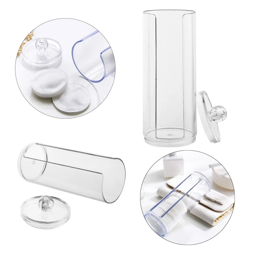 Acrylic Storage Box Acrylic Multifunctional Jewelry Container Cosmetic Makeup Cotton Pad Organizer Travel Cosmetic Storage Case Sundries Storage Box