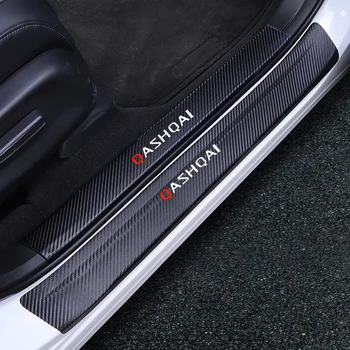 

Car Door Sill Sticker Carbon Fiber Leather Sticker Decoration Accessories For Nissan Sylphy Qashqai Altima Tiida Lannia X-Trail
