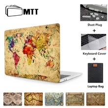 MTT Ретро Карта мира чехол для ноутбука Macbook Air Pro retina 11 12 13 15 с сенсорной панелью чехол для ноутбука защитный корпус Funda a1706