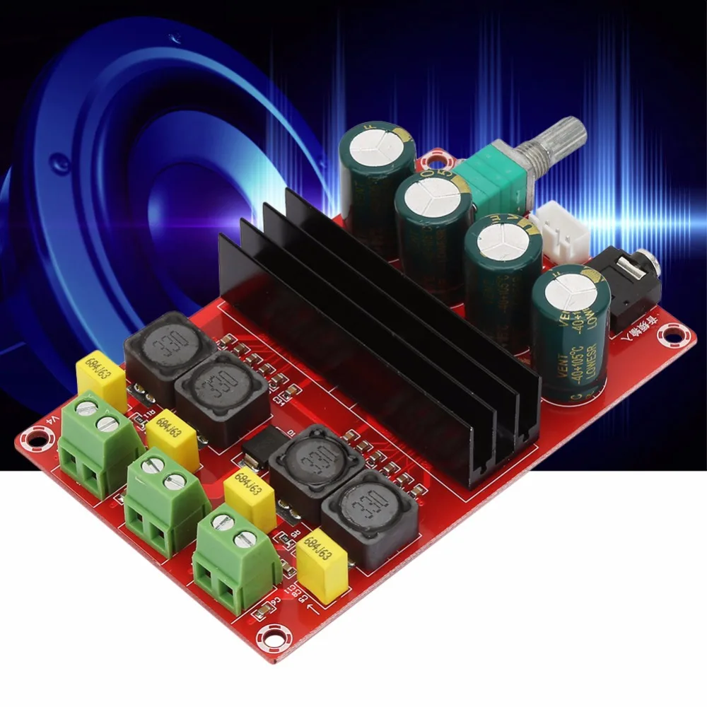 DC12-24V высокой мощности 2*100 Вт усилитель мощности доска двухканальный цифровой усилитель аудио доска стерео усилитель электронный усилитель
