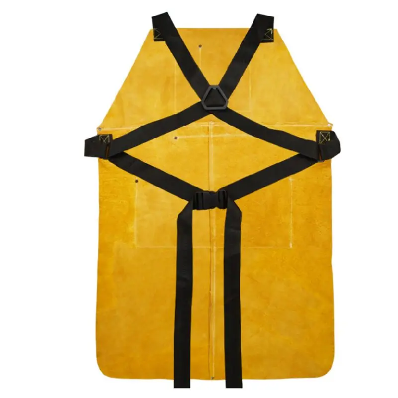 

Welding Leather Apron 6 Pockets Heat Flame Resistant for Heavy Duty Work Grind