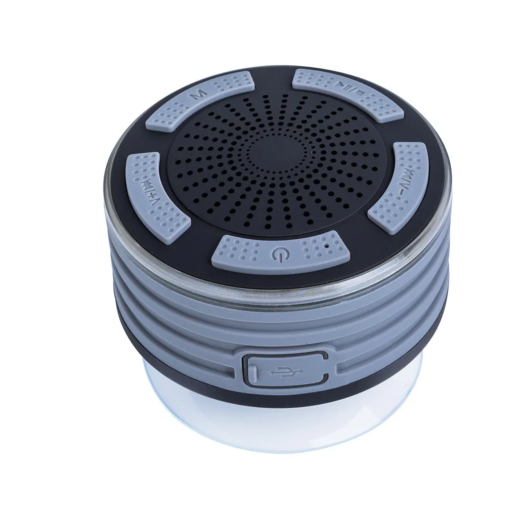 HIPERDEAL Портативный беспроводной bluetooth динамик с радио Душ динамик IPX7 присоской, встроенный микрофонный