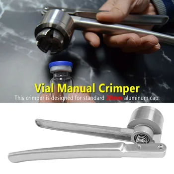 

20mm Portable Home ealing Machine Solid Vial Manual Crimper Lab Easy Use Stainless Steel Bottle Cap