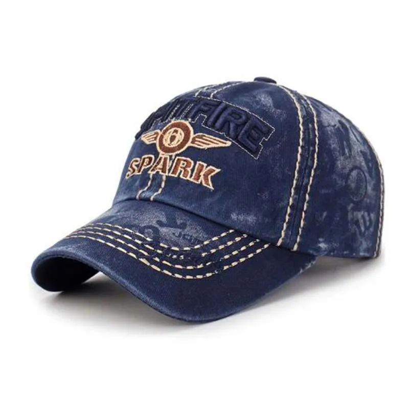 

XEONGKVI Korean Washing Cowboy Baseball Cap Spring Autumn Brand Snapback Embroidery Letters Peaked Hat For Women Men Casquette