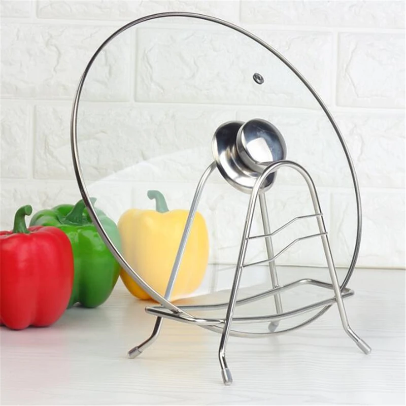 

Stainless Steel Pot Rack Kitchen Chopping Board Lid Pot Pan Storage Shelf Drain Tableware Shelves Cooking Tools Holder