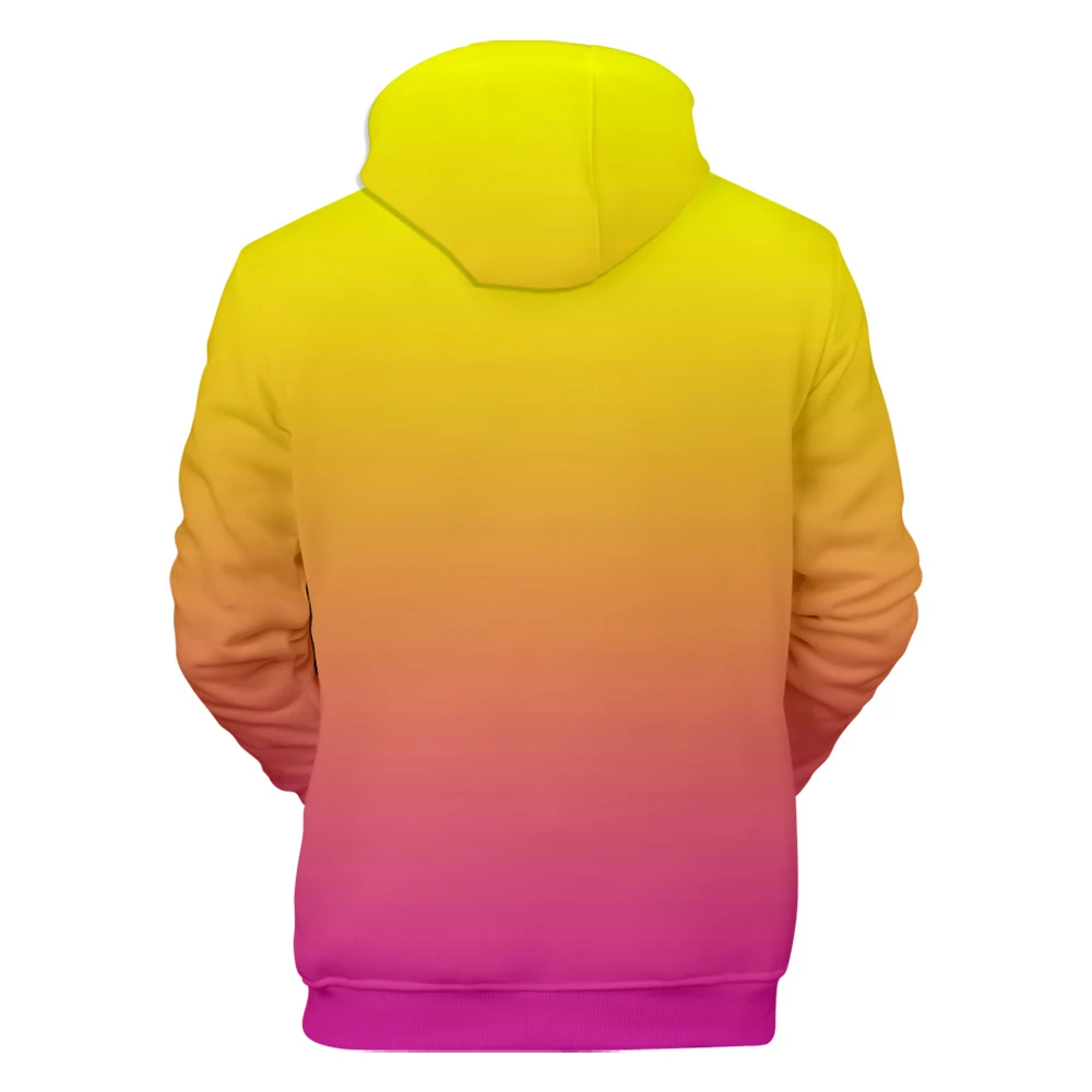 New 3D Hoodies Men/Women Sweatshirts Custom Colourful Gradient Hooded Men's Solid Color Hooded Boy/Girls Polluvers Winter Coats