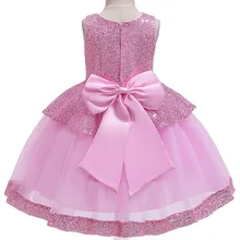 Платье принцессы с цветочным узором для девочек летние платья-пачки для свадьбы, дня рождения, платья для девочек, детский костюм новогодняя Детская одежда