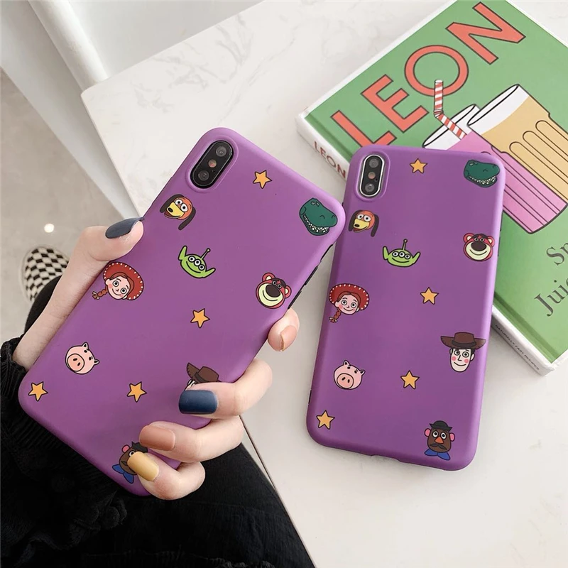 Мультфильм Фиолетовый История игрушек чехол для телефона для iPhone 11 X XR XS Max милый IMD Drop чехол для телефона для iPhone 7 8 6 6s Plus