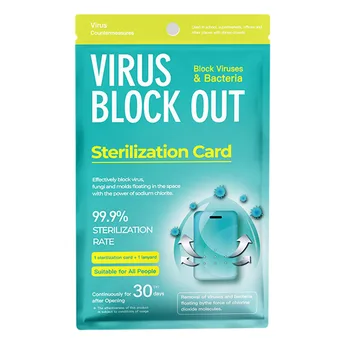 

Disinfection Card Portable Lanyard Air Sterilization Card Odorless Antibacterial Disinfection Card Protect Card 99% sanitizing