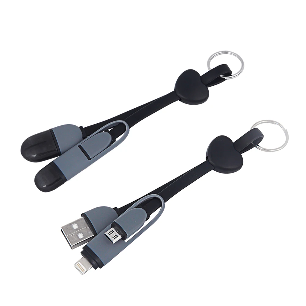 

Universal Portable 2 In 1 USB Data Charging Cable Keychain Usb Cable Cord for Samsung S6 S7 Edge IPhone 5 5s 6 6s 6 Plus 7 7plus