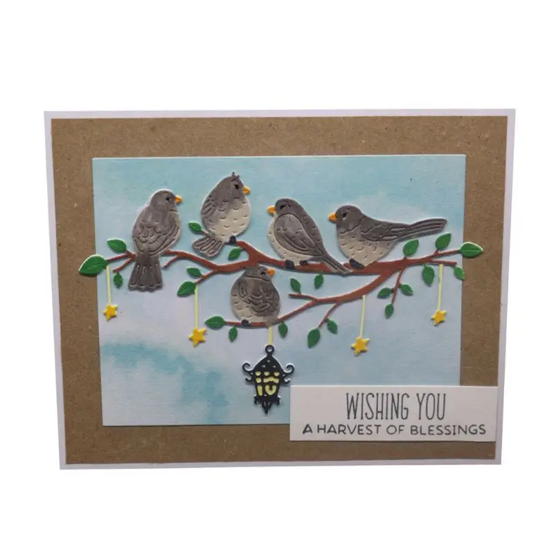 Sparrow Metal Cutting Dies Birds Stencil Scrapbooking Album Craft Card Die Cut