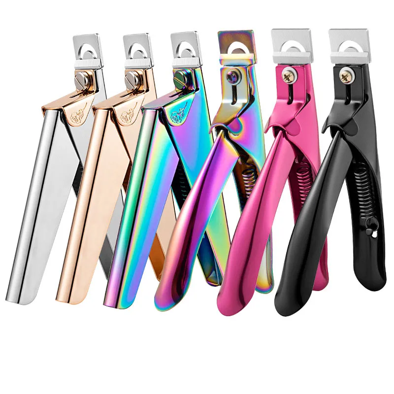 

Stainless Steel Manicure Ribbon-cutting Titanium U-shaped Scissors Fake Nail Scissors Nail Clippers Nail Art Tool