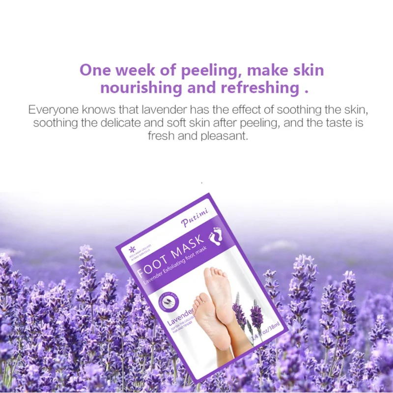 Лавандовая маска для ног отшелушивающая маска для ног удаляет омертвевшую кожу Гладкий уход за кожей ног Педикюр носки Детокс патч для ног