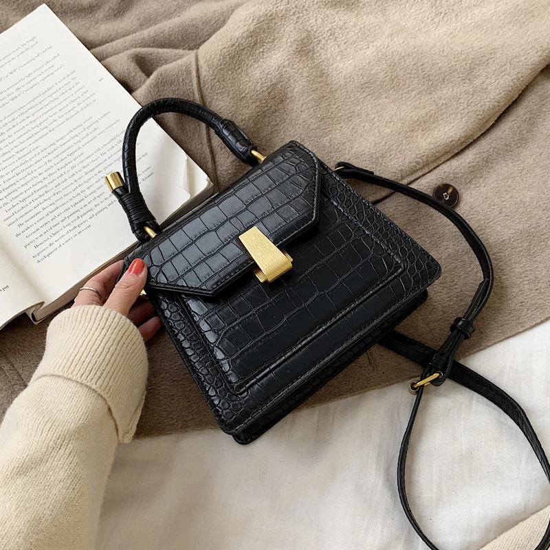 

Stone pattern PU Leather Crossbody Bags For Women 2019 Fashion Mini Totes Female Messenger Shoulder Bag Lady Travel Handbags