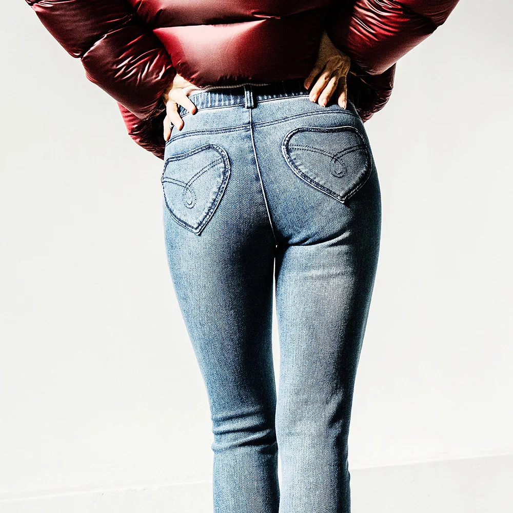 

High Waist Jeans Skinny Woman Black Distressed Jeans Street Style Denim Jumper Korean Fashion Trousers Blue za Cotton Slim Pants