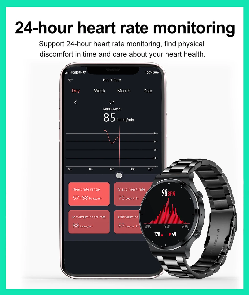 2021 New Smart watch Men's IP68 waterproof watch Multiple sports mode Heart rate Weather forecast Bluetooth call Men smart watch