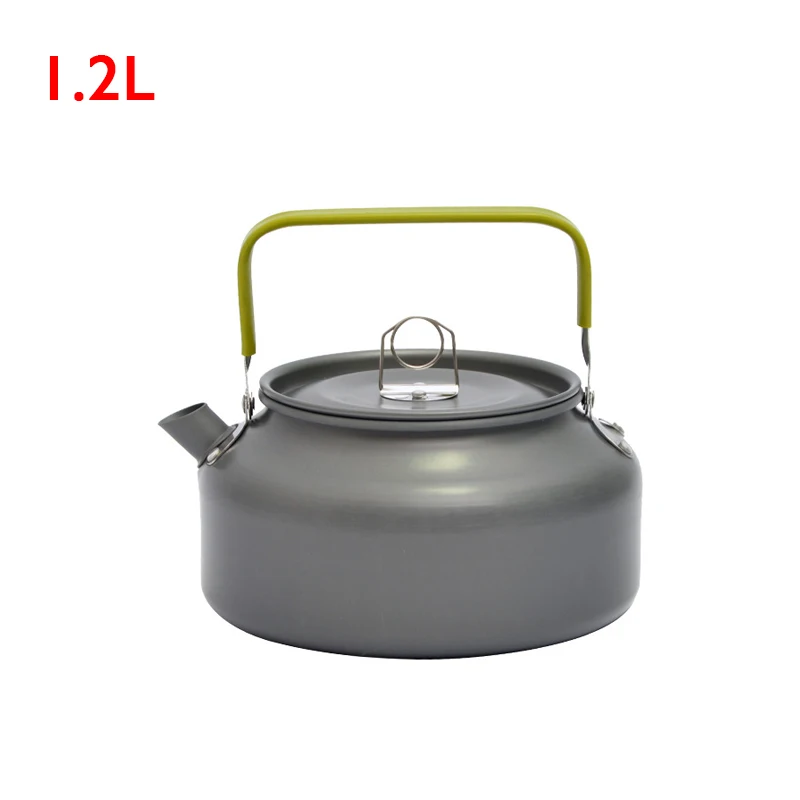 1.2L 0,8/1.2l походный чайник для путешествий открытый набор для пикника портативный алюминиевый походный Чайник походный чайник Сверхлегкая посуда инструмент - Цвет: 1.2L